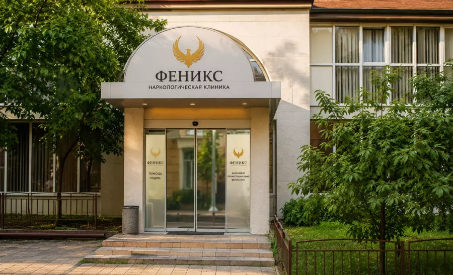 Вход в наркологическую клинику «Феникс» в Уссурийске